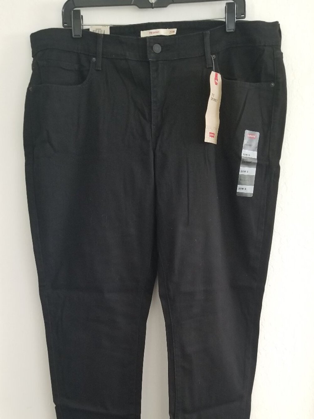 Levi's 711 Jeans 362550000 Plus Skinny Color Black Brand New with Tags